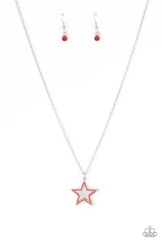 Paparazzi Accessories Earrings American Anthem Red