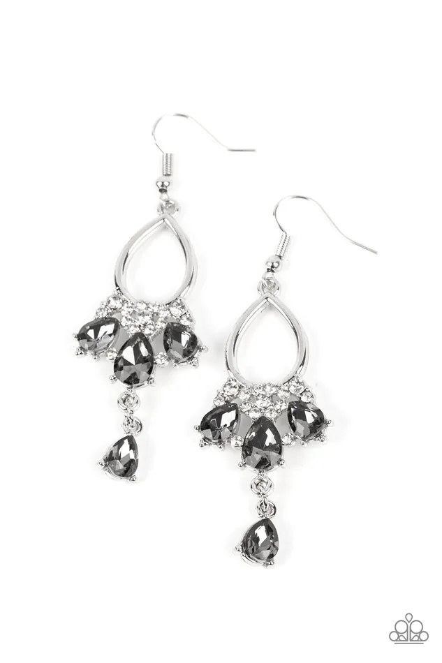 Paparazzi Accessories Earrings Coming in Clutch Silver