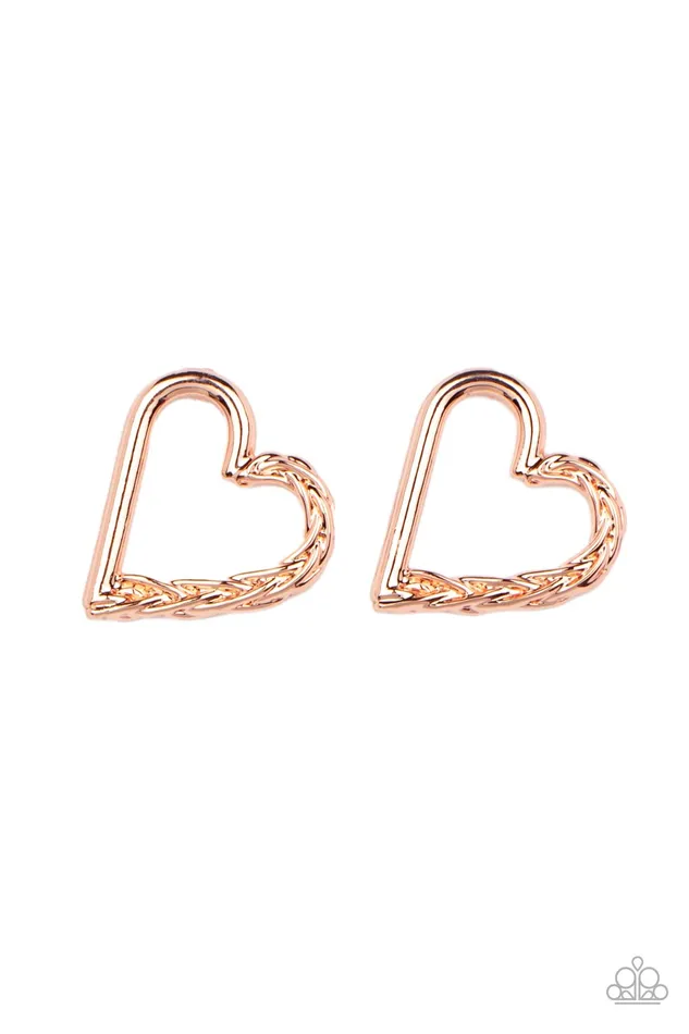 Paparazzi Accessories Earrings Cupid Who Copper