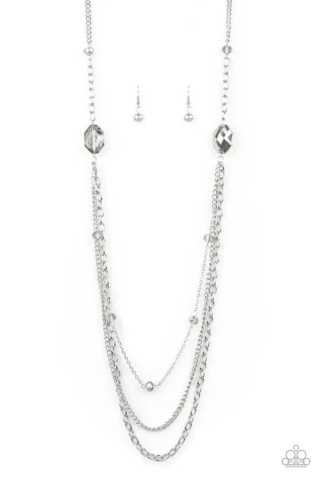 Paparazzi Accessories Earrings Dare to Dazzle Silver