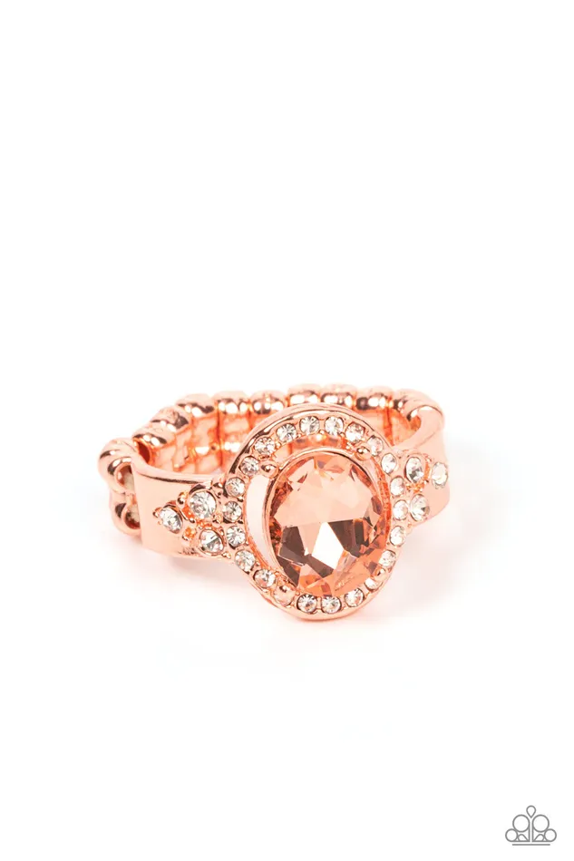 Paparazzi Accessories Earrings Dazzling I Dos Copper
