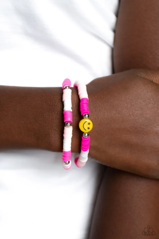 Paparazzi Accessories Earrings In SMILE Pink