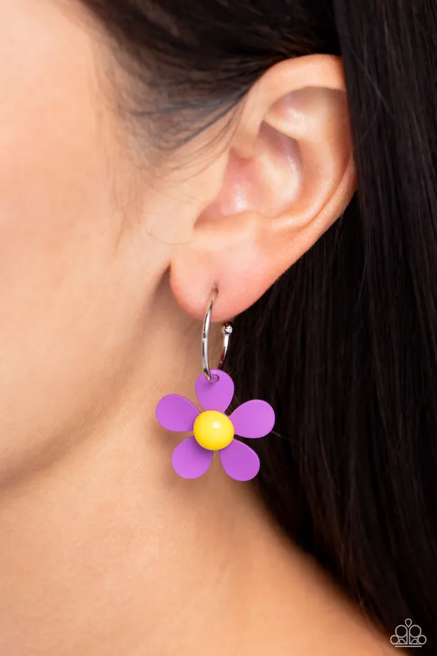 Paparazzi Accessories Earrings More FLOWER To You Purple