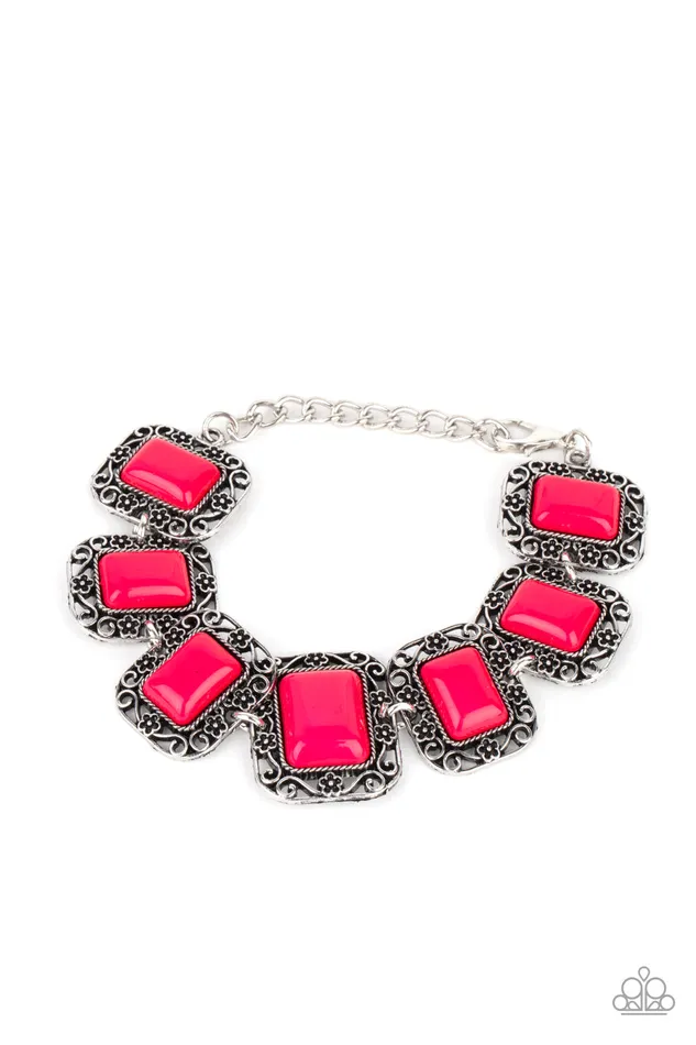 Paparazzi Accessories Earrings Retro Rodeo Pink