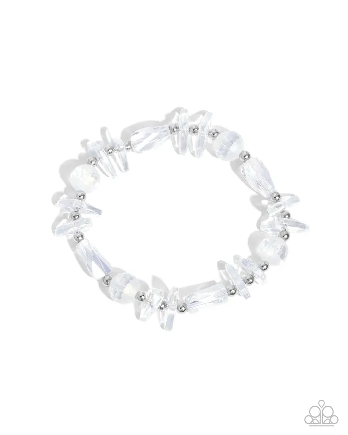 Paparazzi Accessories Rings Reflective Ritardando White