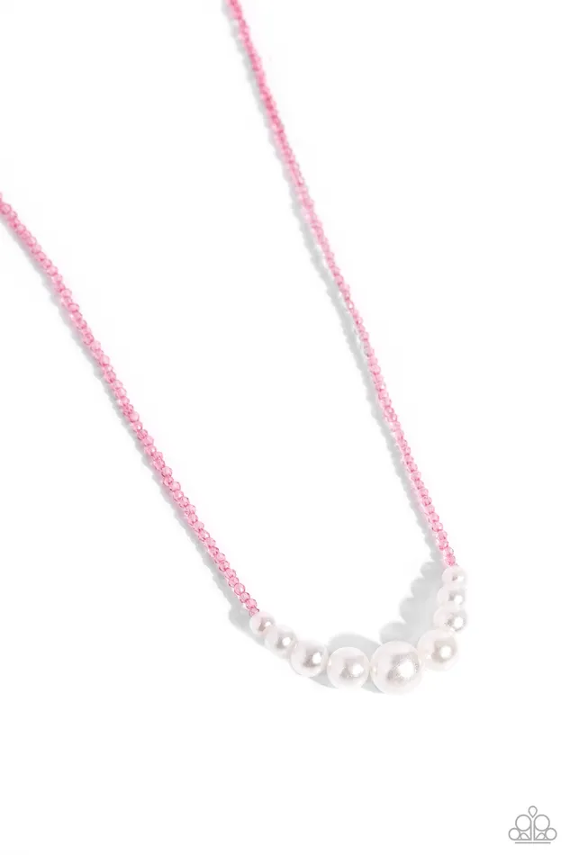 Paparazzi Accessories Rings White Collar Whimsy Pink
