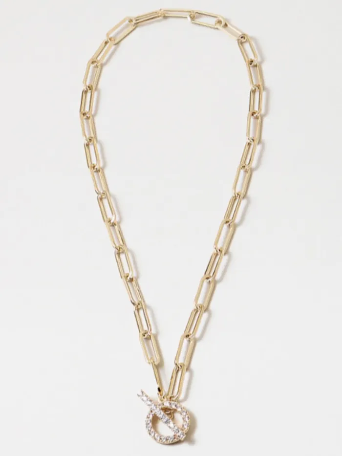 Paperclip Toggle Necklace Blue Sky Necklaces
