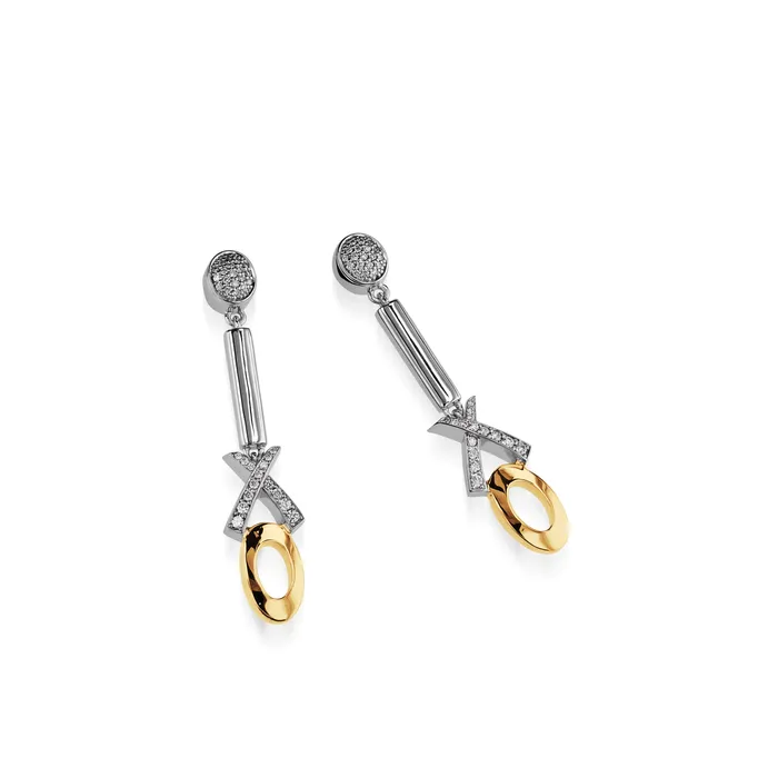 Paris XO Diamond Dangle Earrings John Atencio Earrings