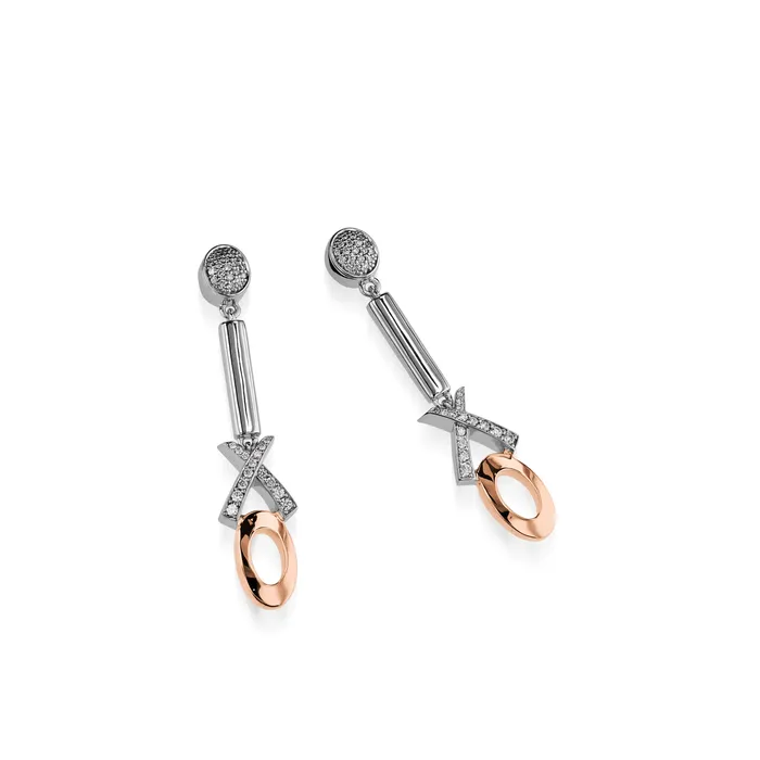 Paris XO Diamond Dangle Earrings John Atencio Earrings