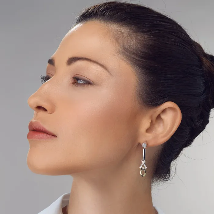 Paris XO Diamond Dangle Earrings John Atencio Earrings
