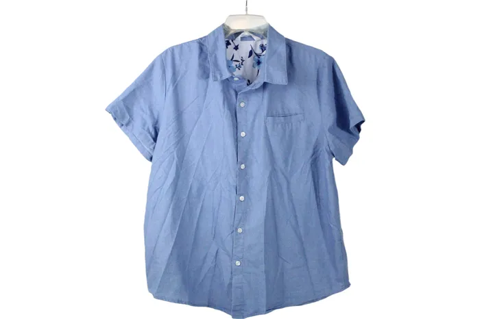 PatPat Rings PatPat Blue Short Sleeved Button Down M