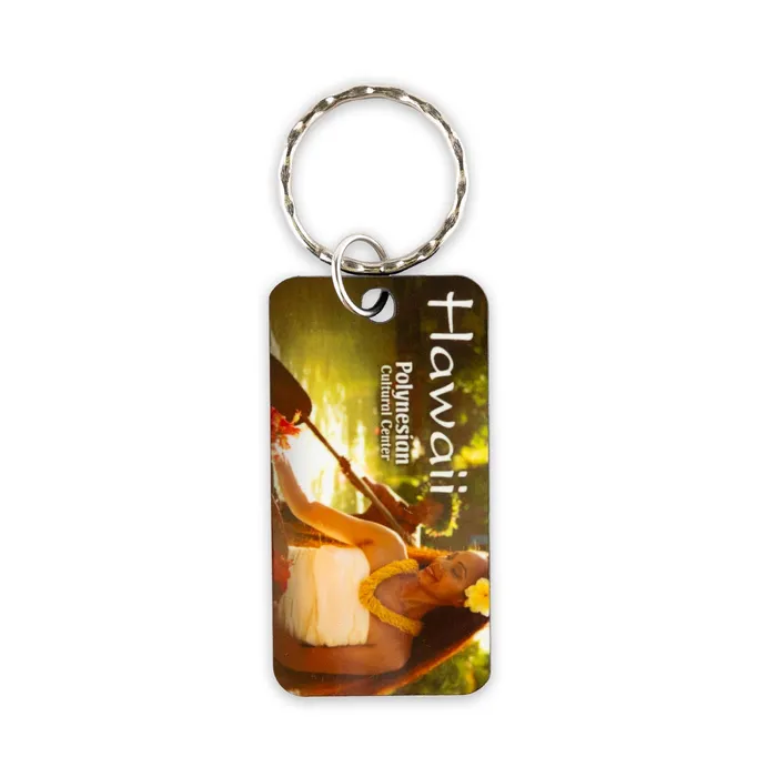 PCC Rectangle Hawaii Couple Key Chain GIFTWORKSPLUS Necklaces
