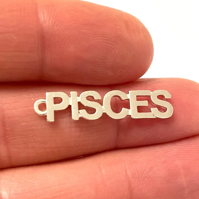 Peppy Beads Charm Necklaces Silver Plated Letter Zodiac Charm Brass Zodiac Horoscope Sign Peppy Beads Charm Necklaces Silver Plated Letter Zodiac Charm Brass Zodiac Horoscope Sign