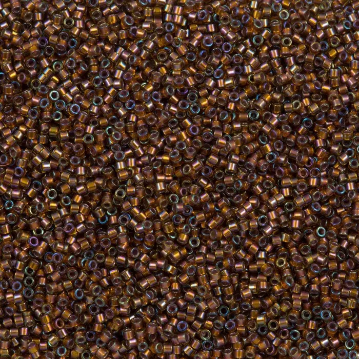 Peppy Beads DB1692 Silver Lined Glazed Dark Honey AB Miyuki Delica 110 Rings