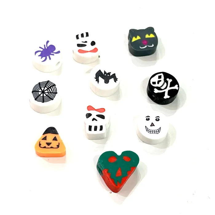 Peppy Beads Earrings 10mm Polymer Clay Charms10 Charms in a Pack
