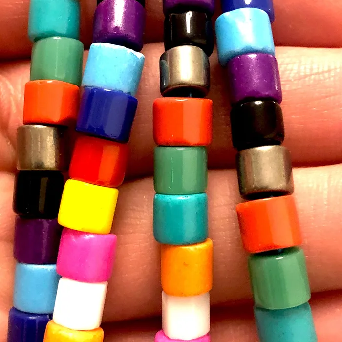 Peppy Beads Earrings Hand Made Murano Glass Cylinder Beads Large Hole Murano Glass Beads 100 Beads Peppy Beads Earrings Hand Made Murano Glass Cylinder Beads Large Hole Murano Glass Beads 100 Beads