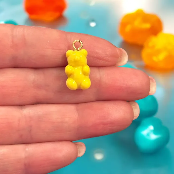 Peppy Beads Earrings Hand Made Murano Glass Jelly Bear Charm Murano Bear Pendant Gummy Bear Earring Charm Peppy Beads Earrings Hand Made Murano Glass Jelly Bear Charm Murano Bear Pendant Gummy Bear Earring Charm