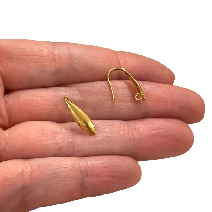 Peppy Beads Earrings Stainless Steel 24Kt Gold Plated Earrings With Loop