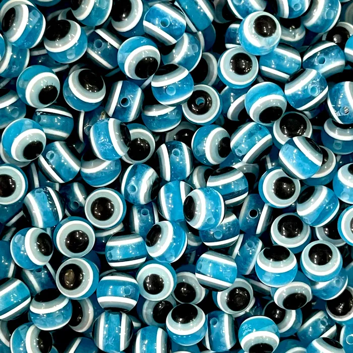 Peppy Beads Necklaces 10mm Transparent Round Resin Evil Eye Beads 50 Gr Approx 72 Beads in a Pack Peppy Beads Necklaces 10mm Transparent Round Resin Evil Eye Beads 50 Gr Approx 72 Beads in a Pack