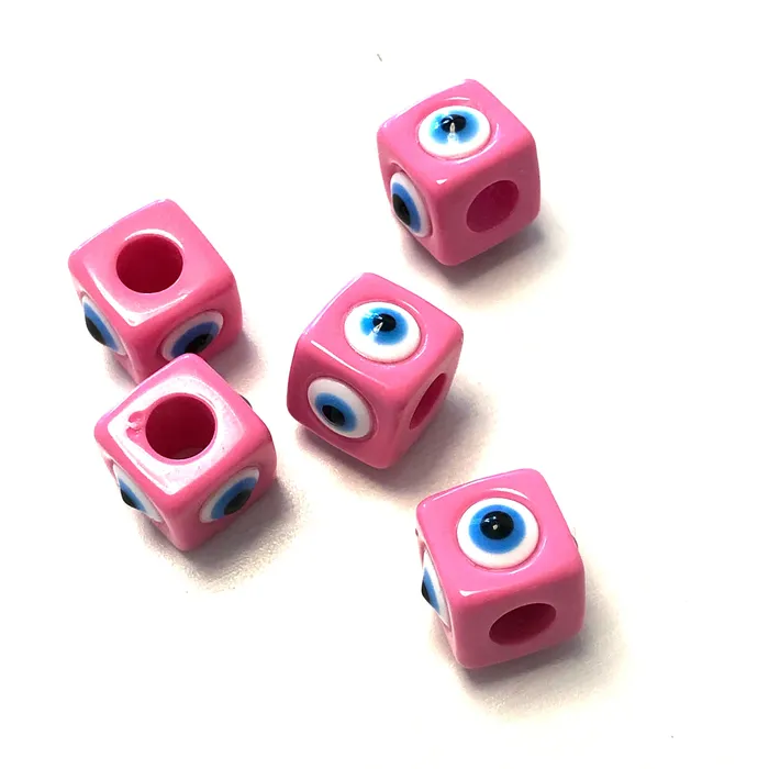 Peppy Beads Necklaces Large Hole Evil Eye Resin Beads 15mm Beads 7mm Hole 5 Beads in a Pack