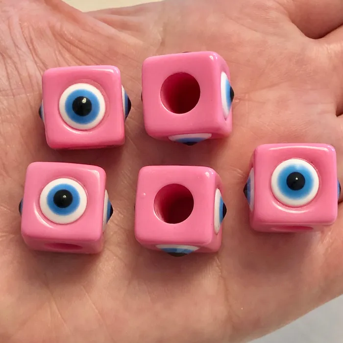 Peppy Beads Necklaces Large Hole Evil Eye Resin Beads 15mm Beads 7mm Hole 5 Beads in a Pack Peppy Beads Necklaces Large Hole Evil Eye Resin Beads 15mm Beads 7mm Hole 5 Beads in a Pack