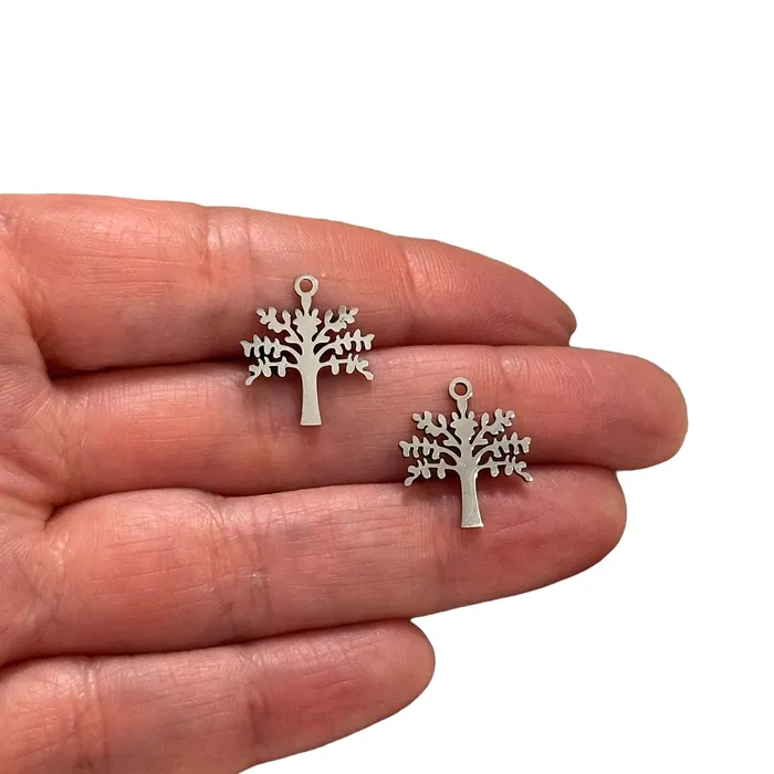 Peppy Beads Necklaces Stainless Steel Tree Of Life Charms 2 pcs in a pack