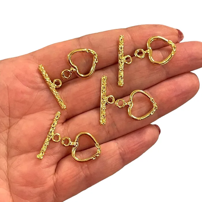 Peppy Beads PreStyled Sets 4 Sets 24Kt Shiny Gold Plated Toggle Clasps