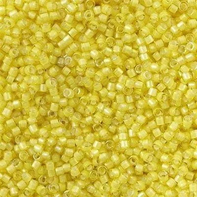 Peppy Beads Rings DB1776 White Lined Yellow AB Miyuki Delica 110