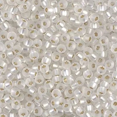 Peppy Beads Rings Miyuki Seed Beads 60 Matte Silver Lined Crystal 0001F