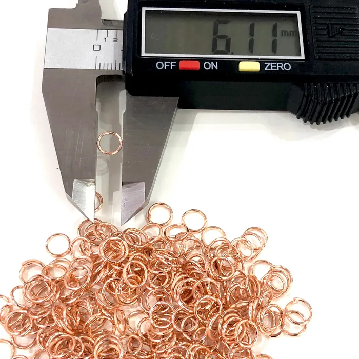 Peppy Beads Rings Rose Gold Plated Jump Rings 6mm Tarnish Resistant Rose Gold Plated Open Jump Rings Peppy Beads Rings Rose Gold Plated Jump Rings 6mm Tarnish Resistant Rose Gold Plated Open Jump Rings