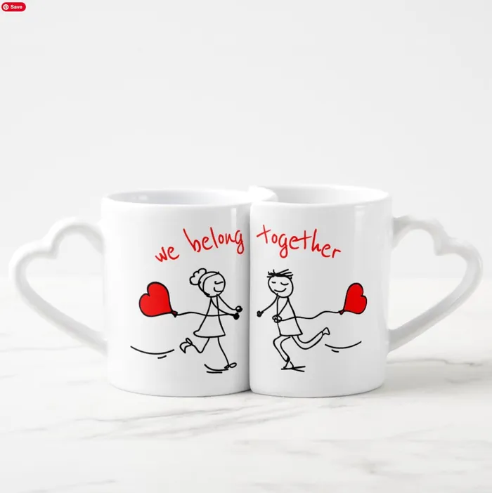 Personalized we belong together couples coffee mug set ZAZZLE Necklaces