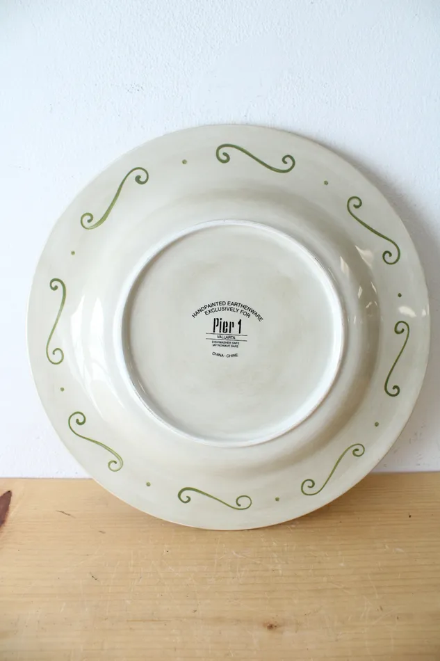 Pier 1 Hand Painted Earthenware Vallarta Large Plate Pier 1 Earrings