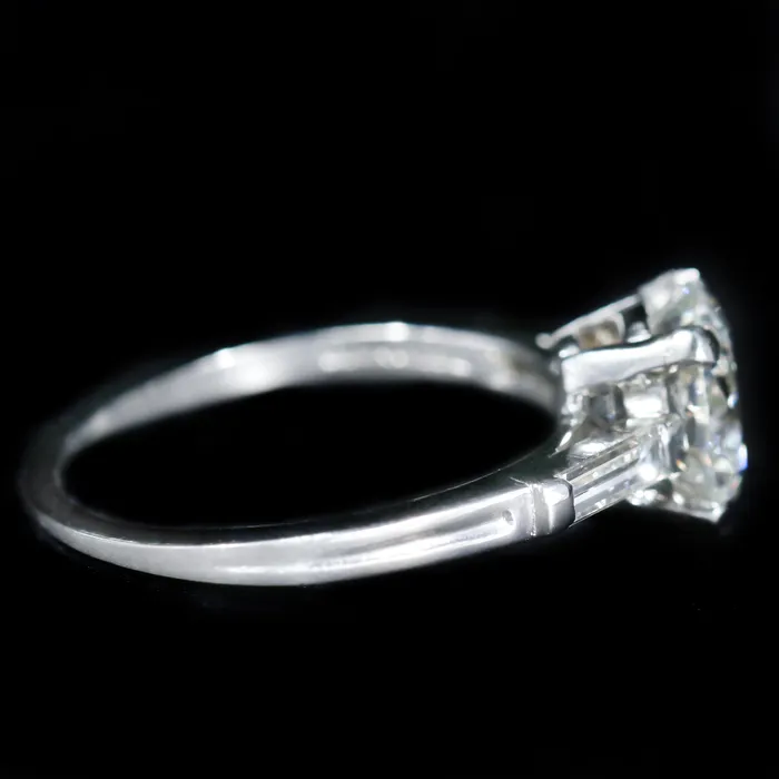 Platinum 1911 Rings Mid Century Tiffany Co 166 Carat Diamond Engagement Ring