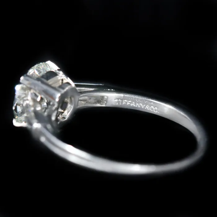 Platinum 1911 Rings Mid Century Tiffany Co 166 Carat Diamond Engagement Ring