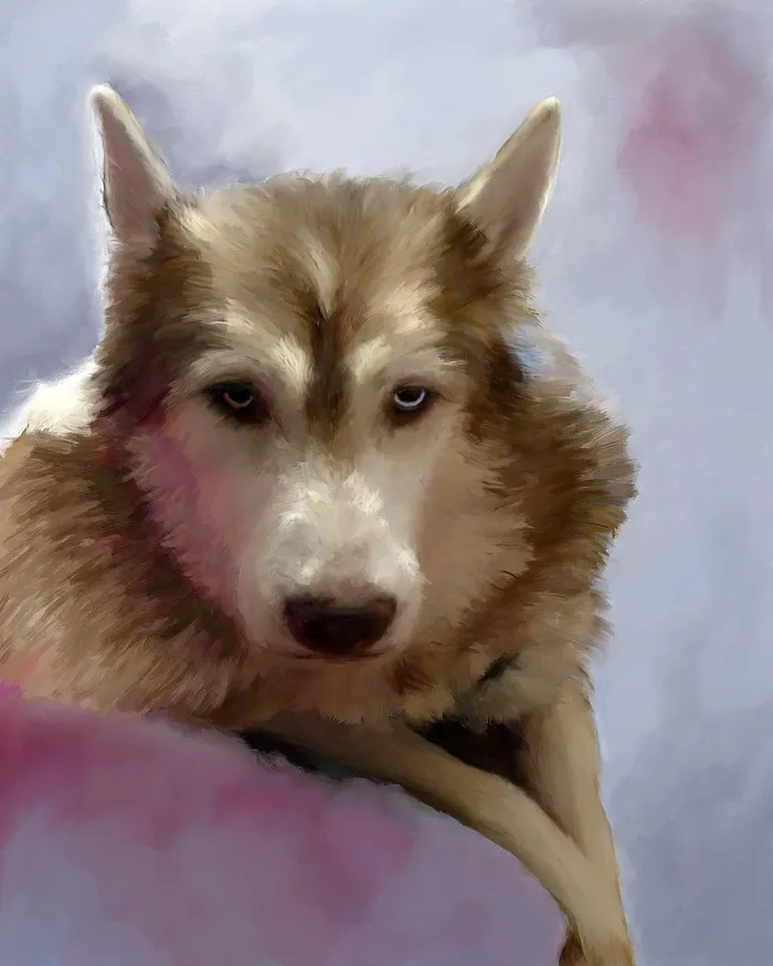 Portraits by NC Necklaces German Shepherd Dog Digital Portrait from Photo