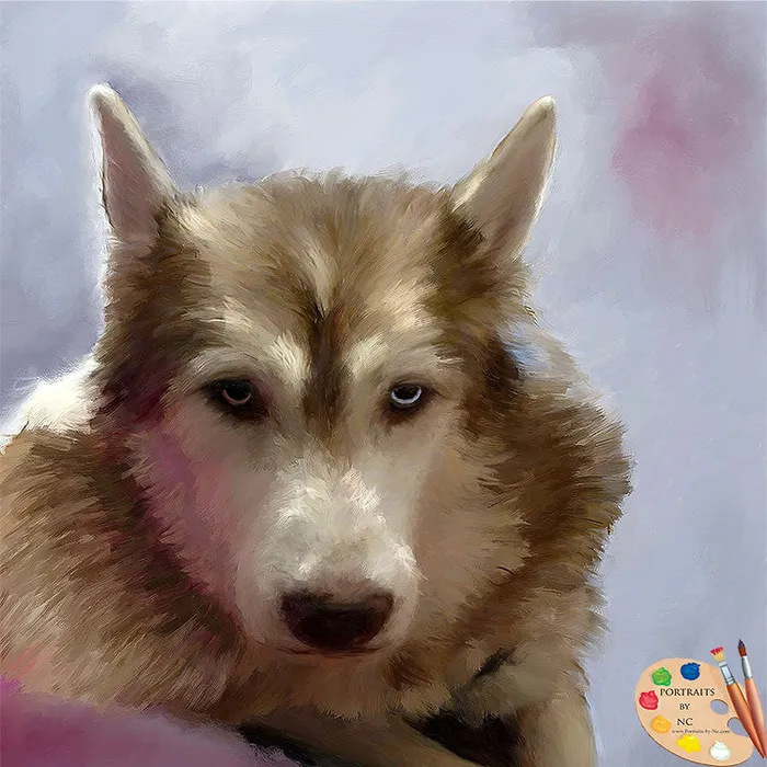 Portraits by NC Necklaces German Shepherd Dog Digital Portrait from Photo