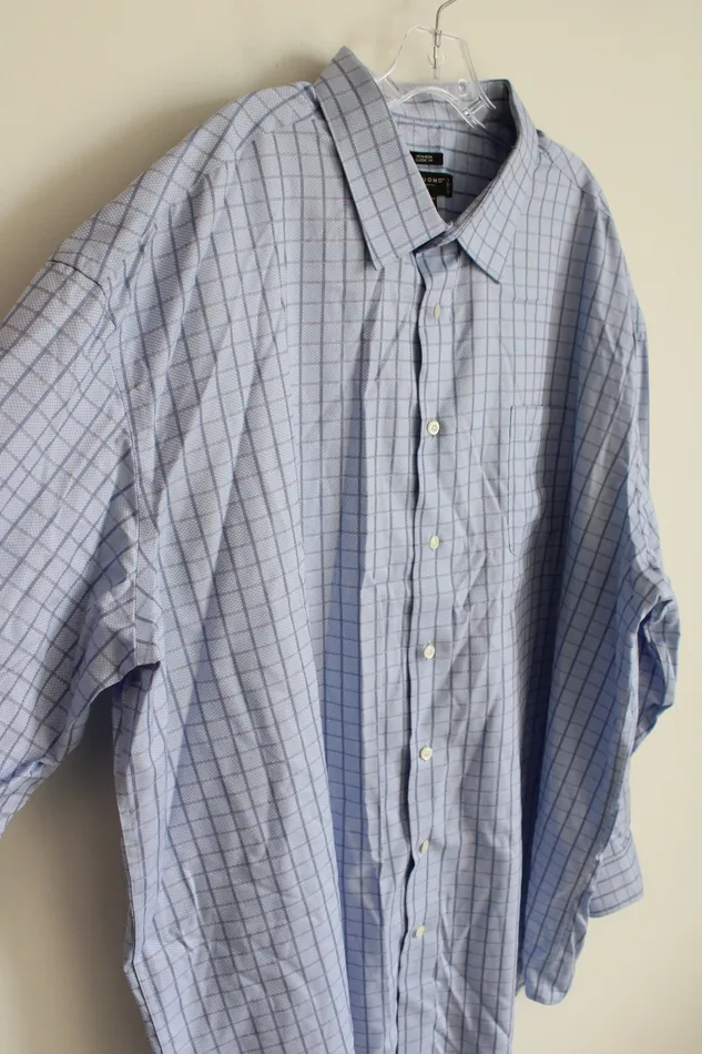 Pronto Uomo Classic Fit Blue Plaid Button Down Shirt 20 Tall Pronto Uomo Rings Pronto Uomo Classic Fit Blue Plaid Button Down Shirt 20 Tall Pronto Uomo Rings