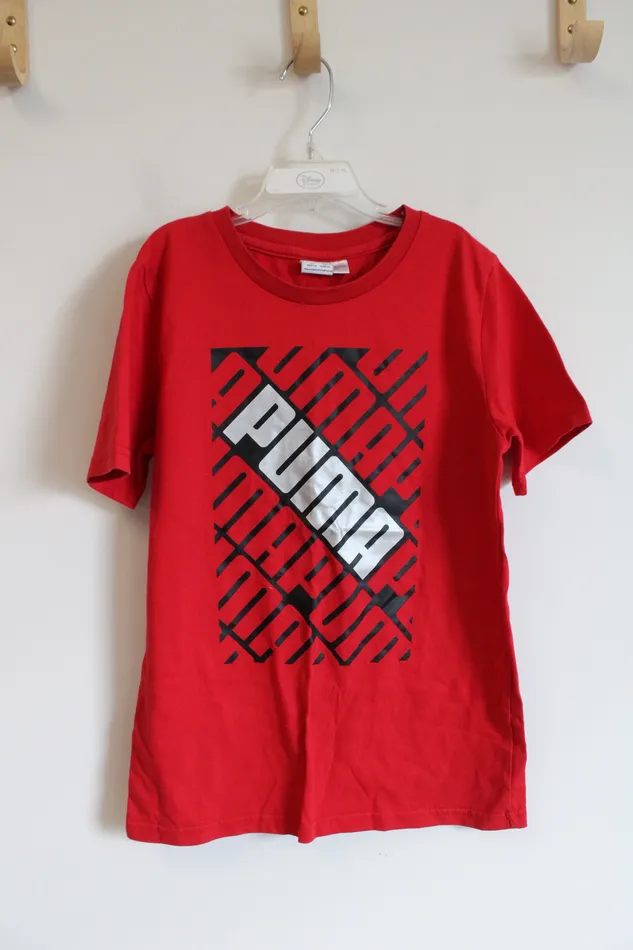 Puma Earrings Puma Red Gray Shirt Youth M 1012