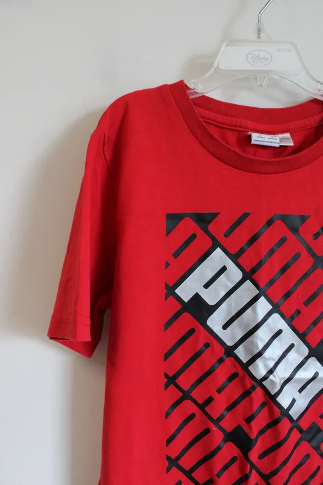 Puma Earrings Puma Red Gray Shirt Youth M 1012