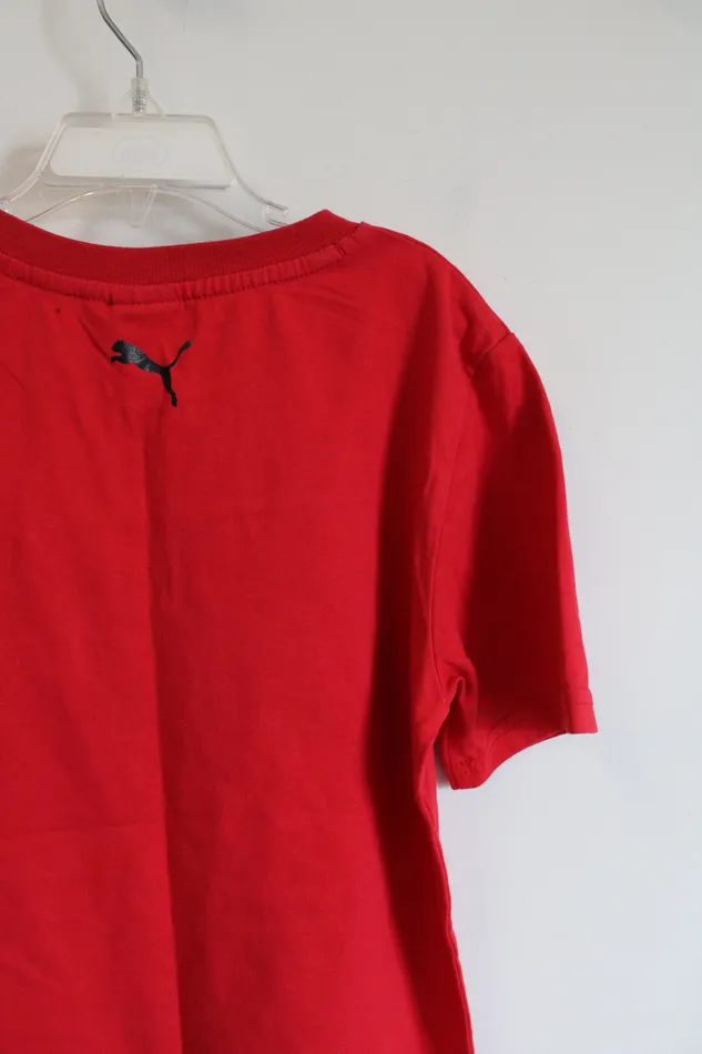 Puma Earrings Puma Red Gray Shirt Youth M 1012