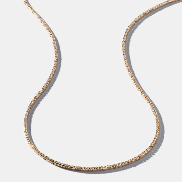 RACHEL LYNN CHICAGO Necklaces All The Way Diamond Yellow Gold 600cts Long 30 Tennis Necklace