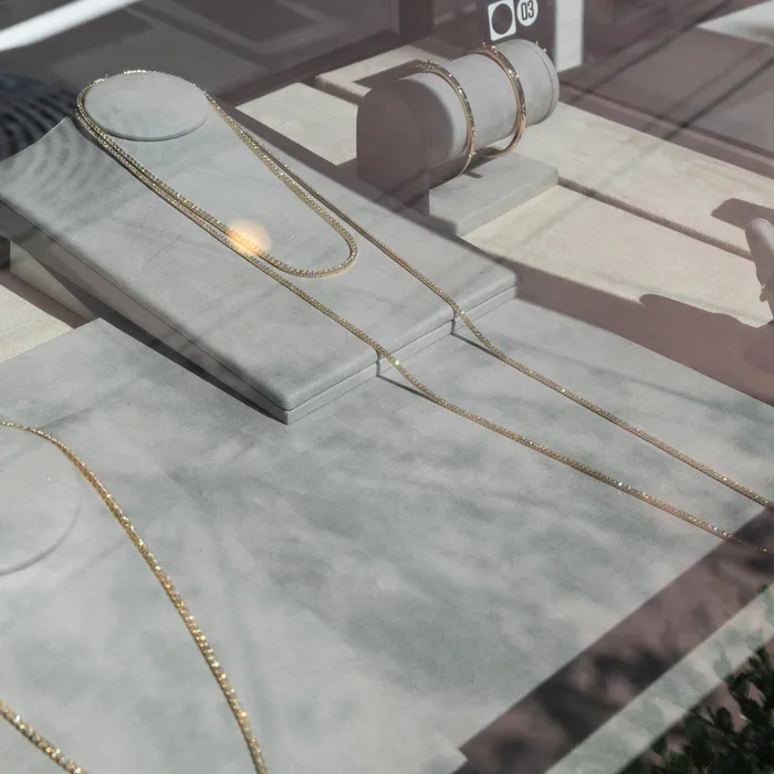 RACHEL LYNN CHICAGO Necklaces All The Way Diamond Yellow Gold 600cts Long 30 Tennis Necklace