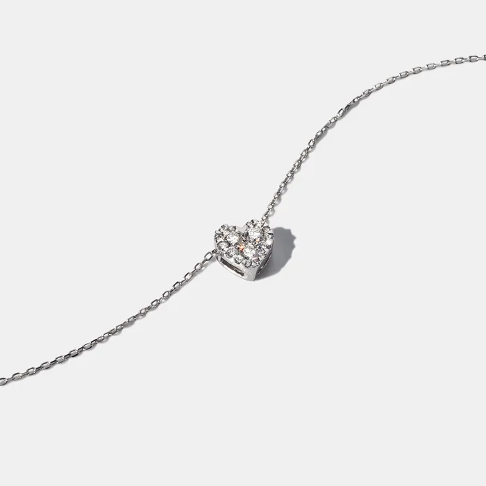 RACHEL LYNN CHICAGO Necklaces Pave Diamond Slide Heart Necklace