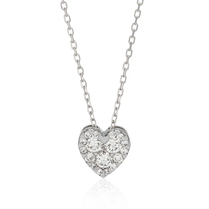 RACHEL LYNN CHICAGO Necklaces Pave Diamond Slide Heart Necklace