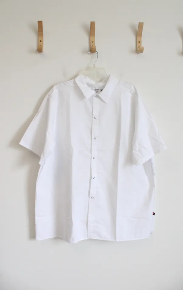 Red Kap White Snap Button Down Shirt XXL Red Kap Rings
