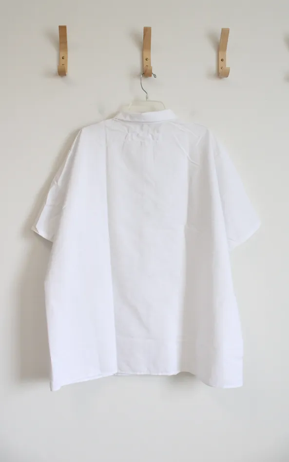 Red Kap White Snap Button Down Shirt XXL Red Kap Rings