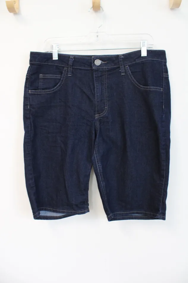 Riders By Lee Dark Wash Jean Bermuda Shorts 14 Lee Earrings