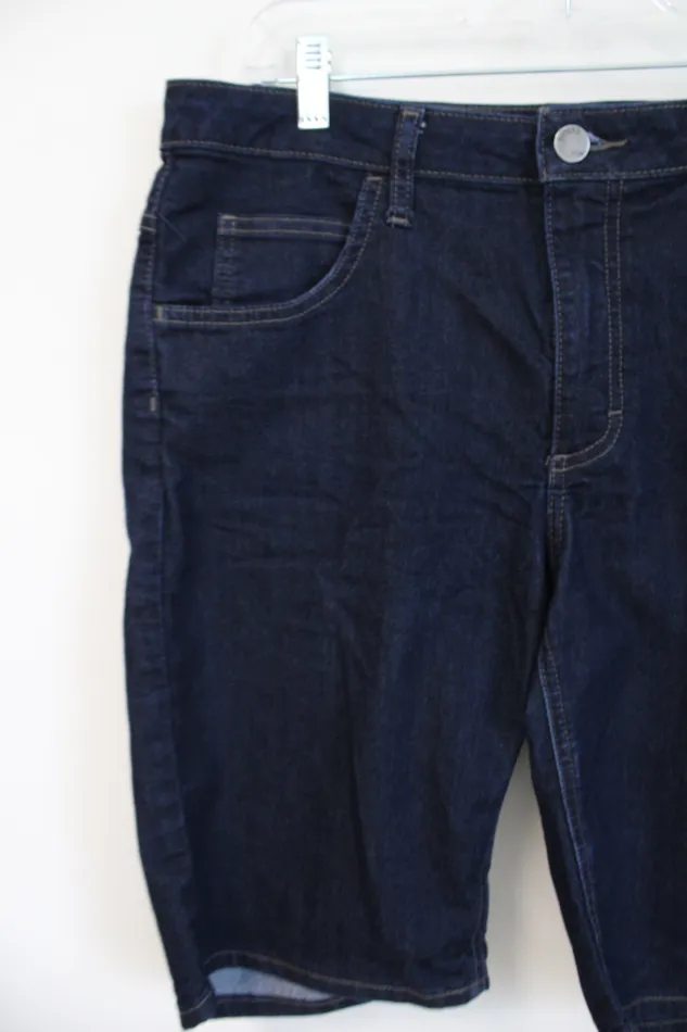 Riders By Lee Dark Wash Jean Bermuda Shorts 14 Lee Earrings