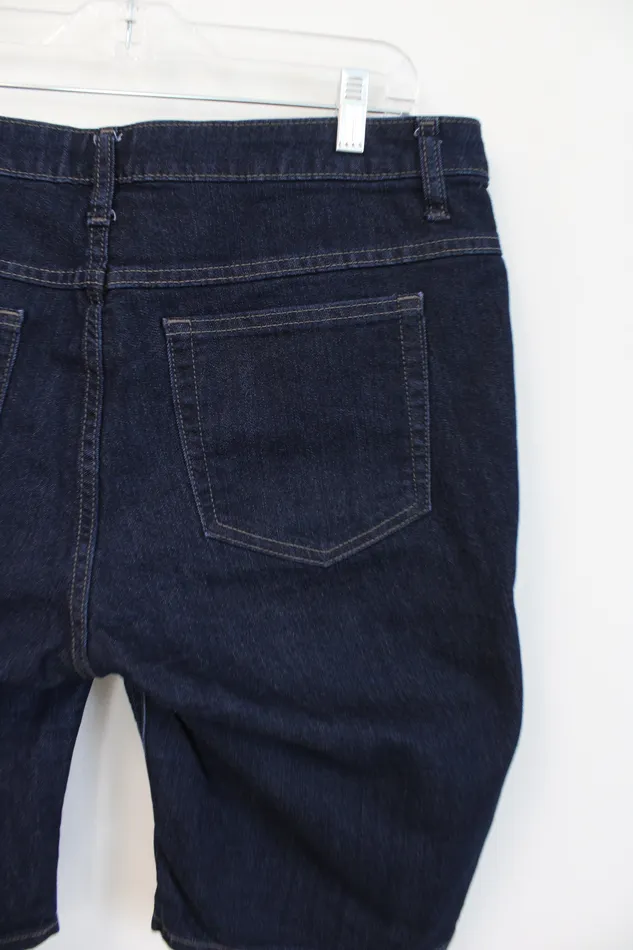 Riders By Lee Dark Wash Jean Bermuda Shorts 14 Lee Earrings