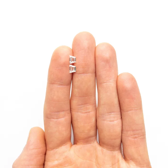 Rings 101cttw 2pc 573x428x253mm 583x431x237mm VVS H Trapezoid Step Cut Matching Pair 2553201 Misfit Diamonds